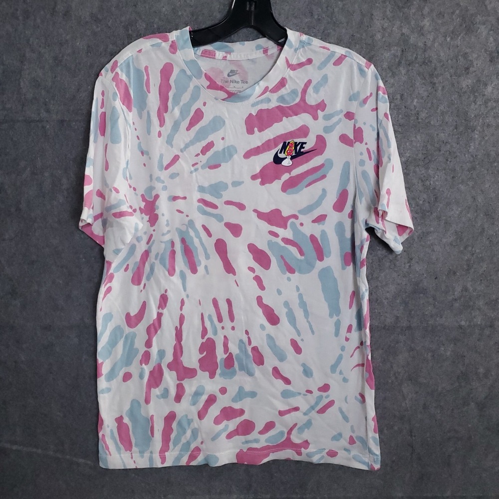 Nike SPORTSWEAR BLACK LIGHT TIE DYE TEE shirt Graphic Top gym Run Mens Size M